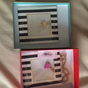 Kate spade bracelet and charms